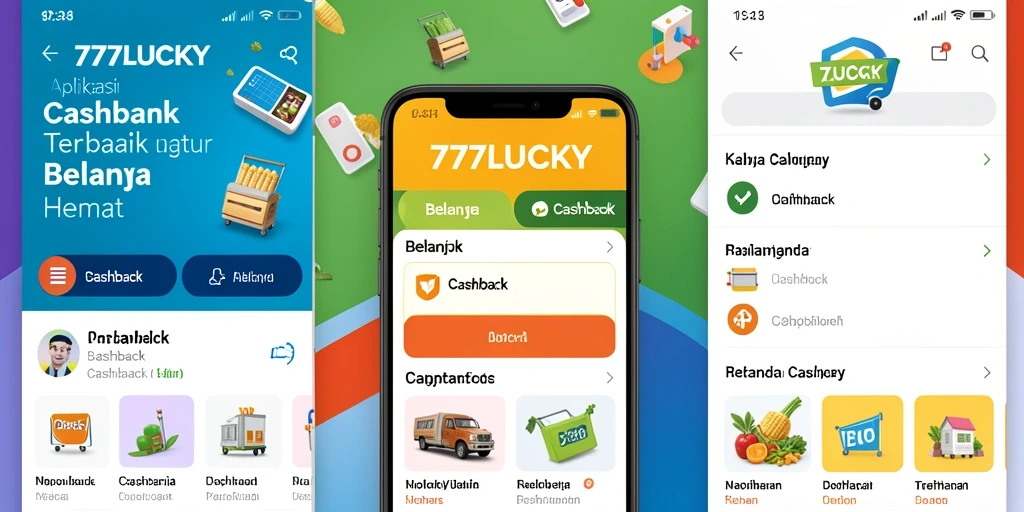 Tampilan antarmuka aplikasi 777LUCKY yang user-friendly untuk fungsi Cashback.