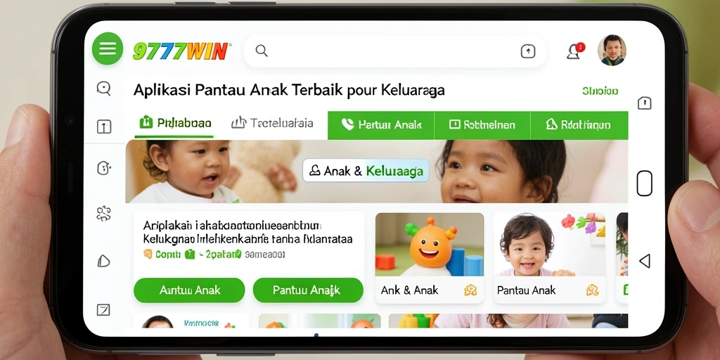 Antarmuka pengguna 9777WIN yang intuitif dan menyenangkan untuk anak.