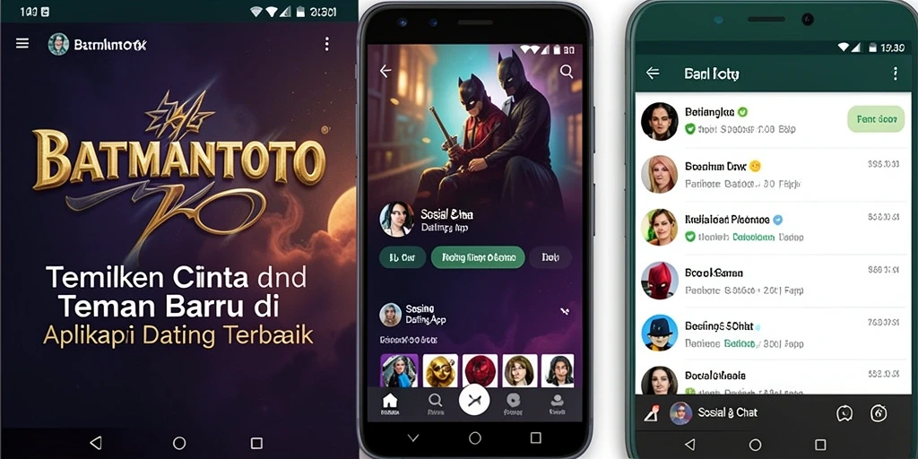 Tampilan antarmuka menarik dari aplikasi Dating App BATMANTOTO.