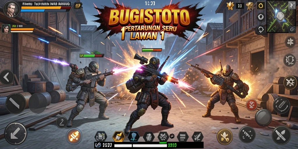 Tampilan menegangkan dari pertarungan 1 Lawan 1 di BUGISTOTO.