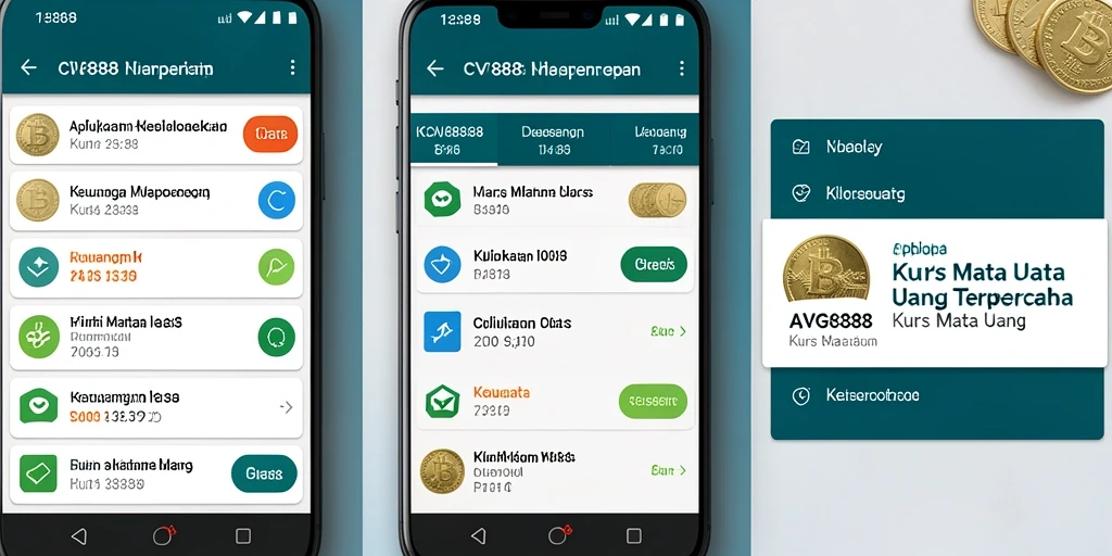 Tampilan antarmuka pengguna CVG8888 untuk kurs mata uang yang mudah dipahami.