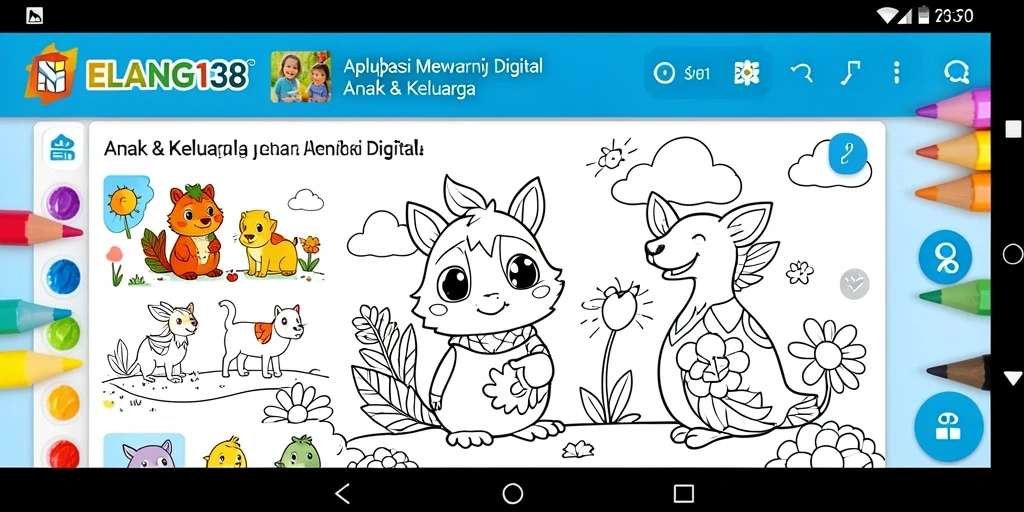 Tampilan antarmuka ELANG138 saat aktif digunakan untuk mewarnai.