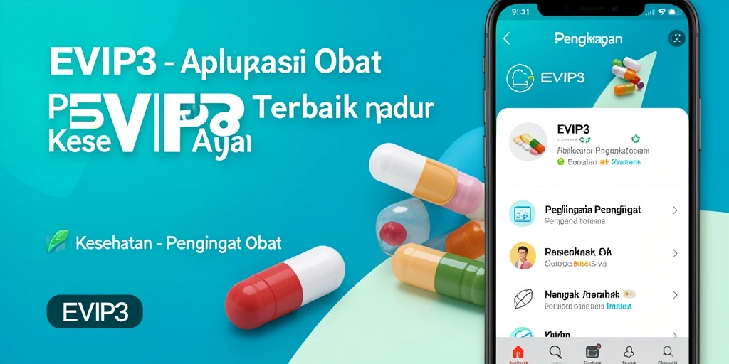 Screenshot antarmuka pengingat obat EVIP3 yang intuitif.