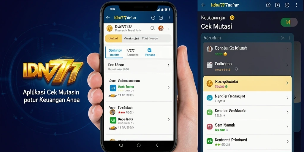 Antarmuka IDN777 menampilkan mutasi keuangan dengan jelas dan terstruktur.