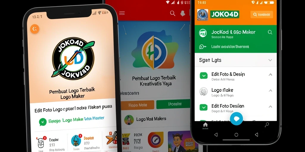 Tampilan antarmuka intuitif aplikasi JOKO4D untuk desain logo.