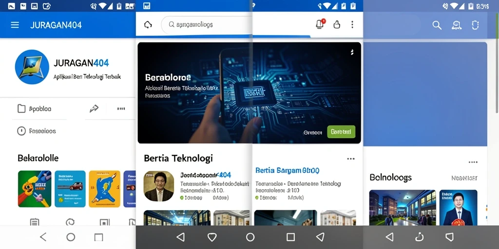 Tampilan antarmuka aplikasi JURAGAN404 yang modern dan informatif.