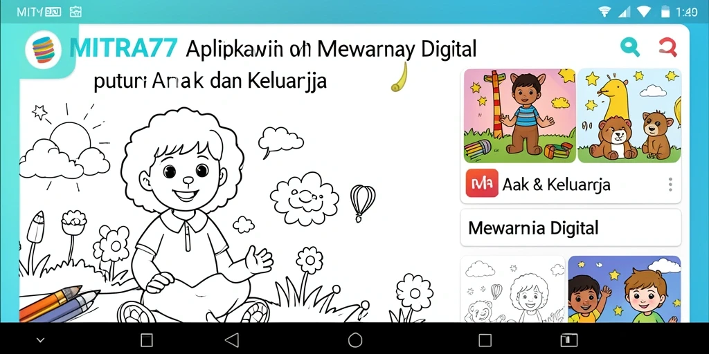 Tampilan antarmuka MITRA77 dengan beragam pilihan mewarnai.